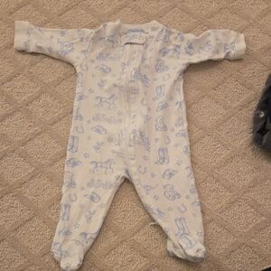 Nellapima From Jojo Mommy Blue and White Kids Footie